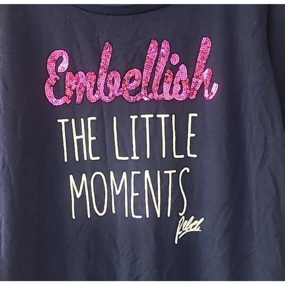 Torrid Rebel Wilson Embellish The Little Moments Top Sweatshirt Women's 1X Blue - Picture 2 of 4